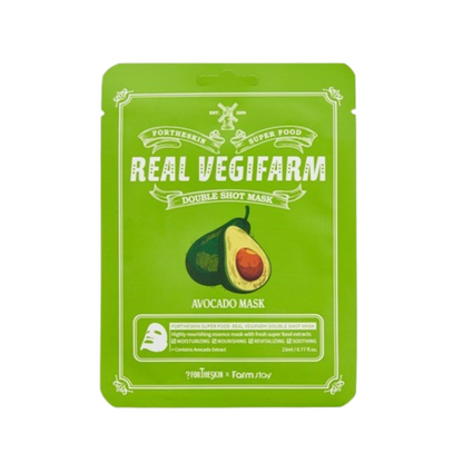 fortheskin super food real vegifarm double shot mask avocado